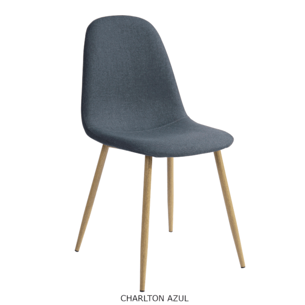 Silla de visita tapizada gris