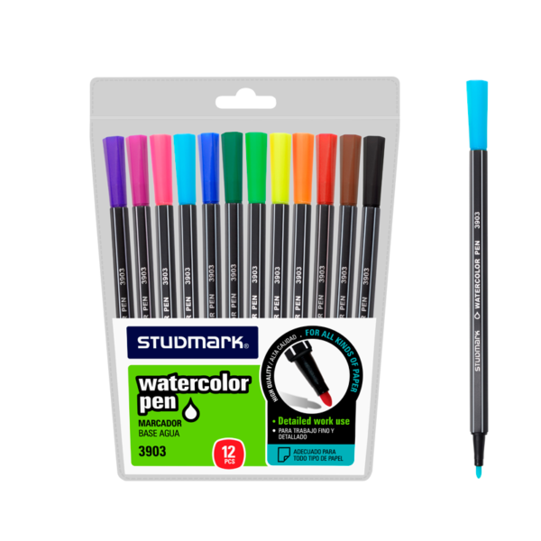 Set de 12 Marcadores de Agua Finos Studmark