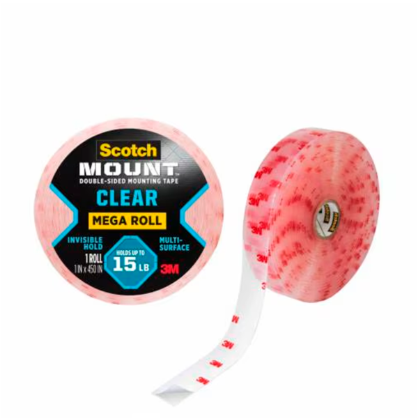 Tape Doble Contacto Clear Long Scotch 3M