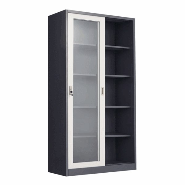 Vitrina archivador con puertas de vidrio