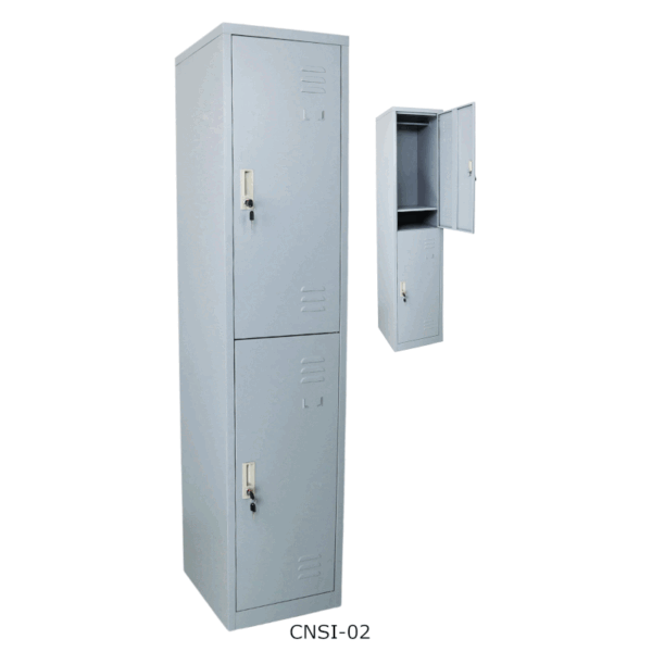 Locker metálico de 2 compartimientos