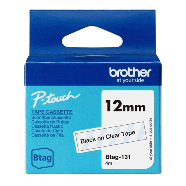 Cinta Brother p-touch negro/transparente