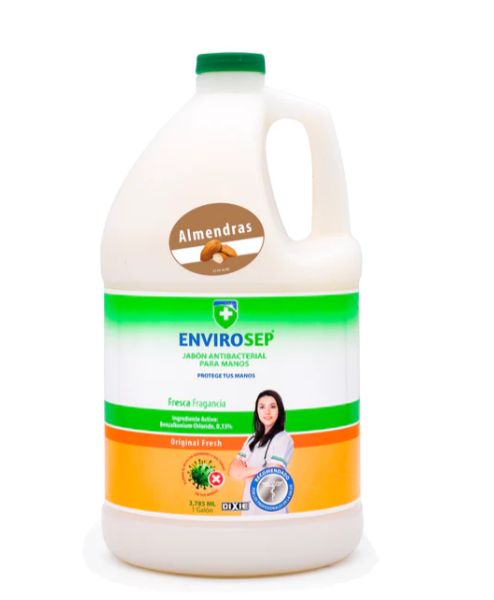 Jabón líquido de manos antibacterial Envirosep almendras